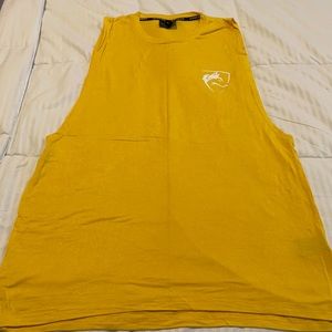 Yellow Alphalete cutoff shirt, XL,